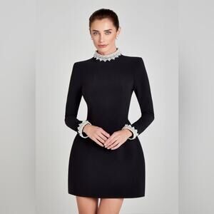 NADINE MERABI Athena Black Dress